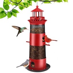 Garden Bird Feeder Manufacturer - Lighthouse Shape Hanging Wall Stand Large