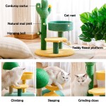 Cat Climbing Tree Manufacturer - Plush Fleece Cactus Dangling Ball Toy