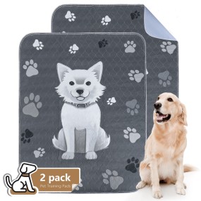 Puppy Pads Supplier - 34x36 Inch 2 Packs Reusable Anti-Slip Waterproof