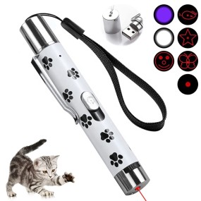 Pet Laser Toy Supplier - 5 Adjustable Patterns Chaser Tease Stick USB