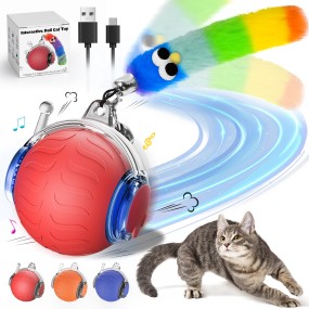 Interactive Cat Toy Factory - Hot Selling USB Smart 360° Rotating Feather Tail