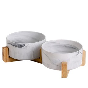 Ceramic Bowl Set Supplier - Non-Slip Matte Glaze Weighted Food Water Set