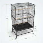Outdoor Bird Cage Manufacturer - Hot Sale Large Aviary Black Simple Style