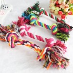 宠物绳玩具厂家-中号双结咬胶环保训练