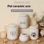 Ceramic Pet Urn Supplier - Modern Elegant Bone Jar Sealed Lid Ashes