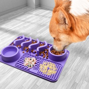 Lick Mat Bowl Factory - All-in-One Non-Slip Food Water Slow Feeder