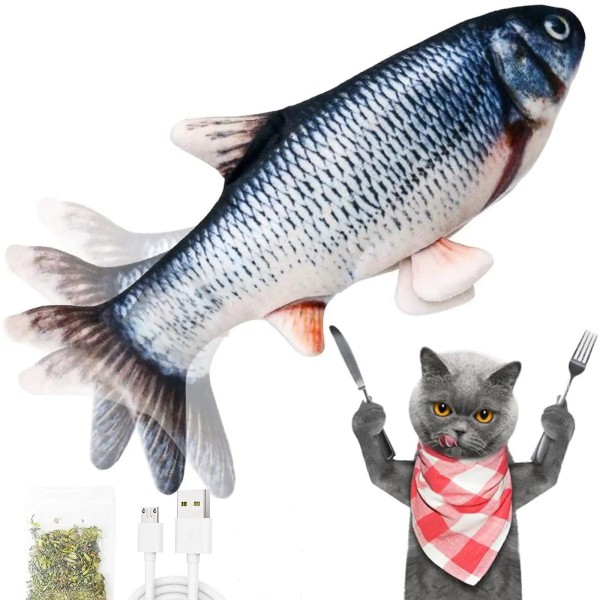 Cat Kicker Toy Supplier - Pet Toys Flopping Fish Moving Catnip Motion