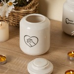 Ceramic Pet Urn Supplier - Modern Elegant Bone Jar Sealed Lid Ashes
