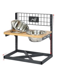 可调宠物喂食器供应商-2024新款不锈钢高架