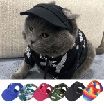 Pet Baseball Hat Factory - Rainbow Solid Polyester Outdoor Sports Travel