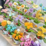 Crochet Flower Manufacturer - OEM Handwoven Rose Potted