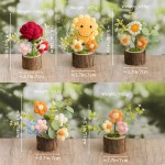 Crochet Flower Factory - OEM Sunflower Rose Pot Decoration