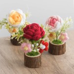 Crochet Flower Manufacturer - OEM Fashion Rose Flower Pot