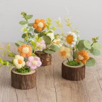 Crochet Flower Factory - OEM Sunflower Rose Pot Decoration