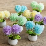 Crochet Plant Factory - OEM Ball Potted Dandelion Bouquet