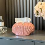 Tissue Box Manufacturer - OEM Shell-shaped Ceramic Luxury