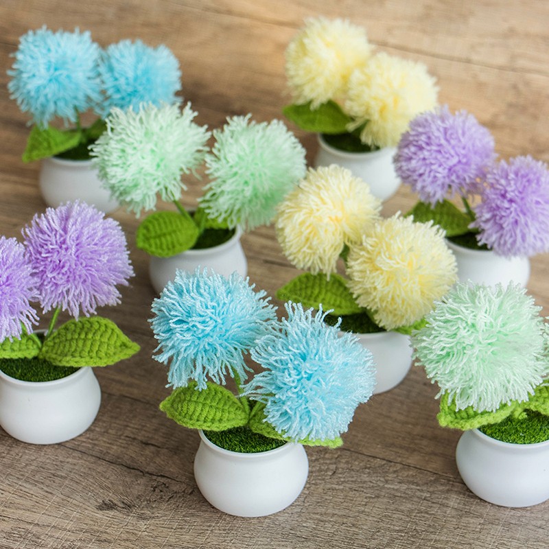 Crochet Plant Factory - OEM Ball Potted Dandelion Bouquet