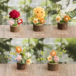 Crochet Flower Manufacturer - OEM Fashion Rose Flower Pot