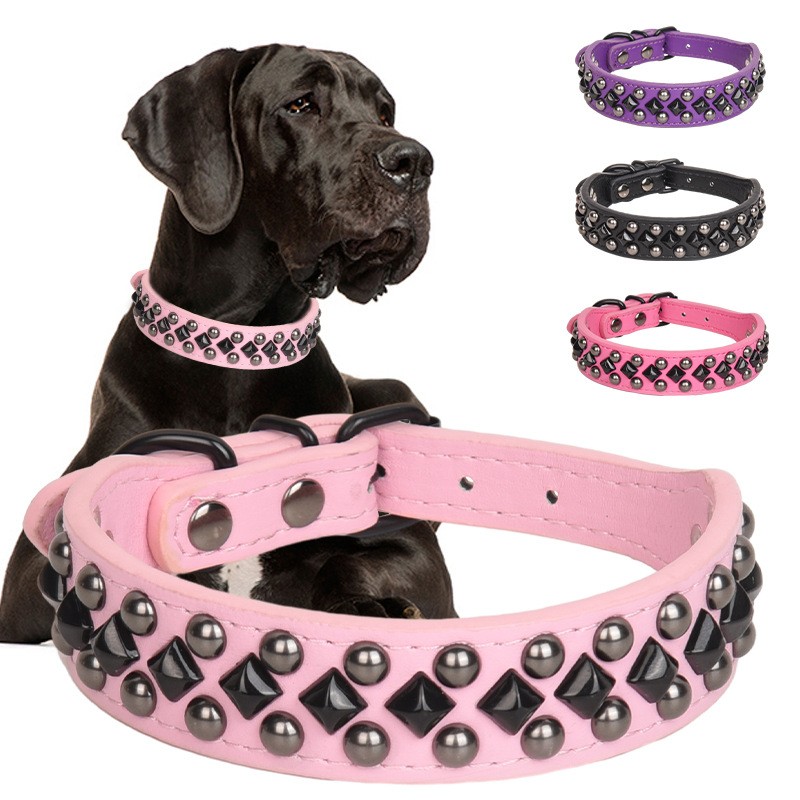 Dog Collar Manufacturer - OEM Anti-Bite PU Leather Punk