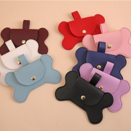 Dog Waste Bag Dispenser Manufacturer - OEM Bone-shaped Leather