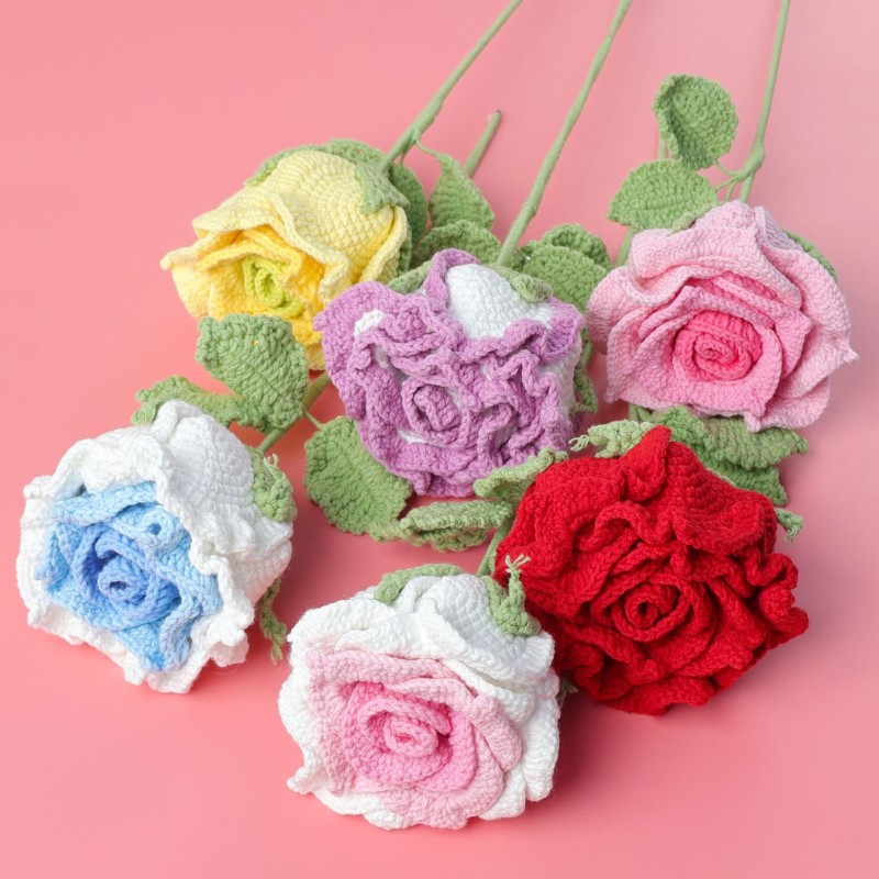 Crochet Flower Manufacturer - OEM Thailand Milk Cotton Rose