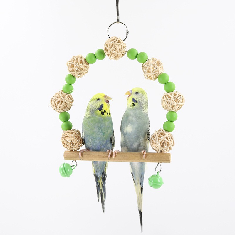 Bird Toy Manufacturer - OEM Wooden Hanging Swing Bite