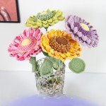 Crochet Flower Manufacturer - OEM Hand Woven Petal Sunflower
