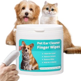 Pet Ear Wipes Factory - OEM Custom Label Natural Finger