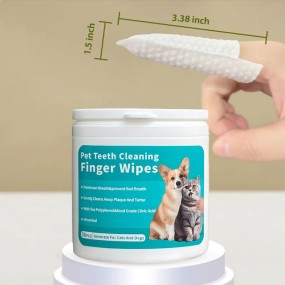 Pet Dental Wipes Factory - OEM 50 Pcs Finger Toothbrush