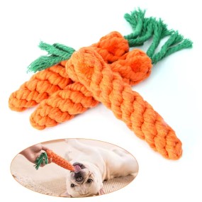 Pet Chew Toy Factory - OEM Carrot Cotton Clean Teeth