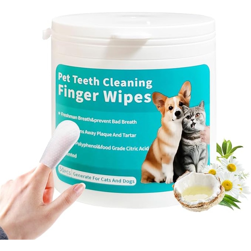 Pet Dental Wipes Factory - OEM Plaque Freshens Breath Finger