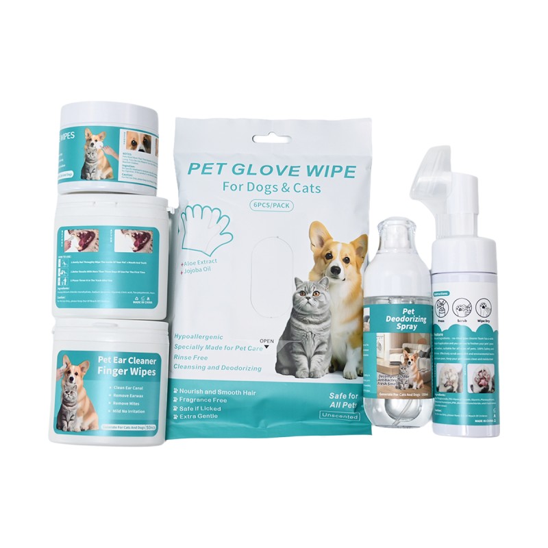 Pet Cleaning Kits Manufacturer - OEM Direct Sale 5 Pcs Sets