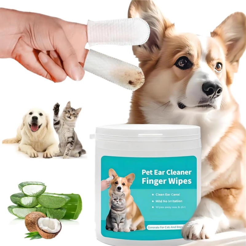 Pet Ear Wipes Factory - OEM Hot Selling Stain Removal Finger