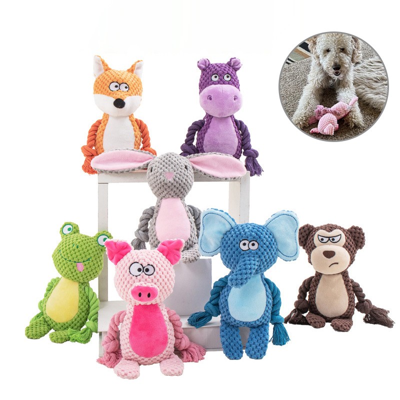 Dog Chew Toys Supplier - Squeaky Plush Animal Sound Interactive Puppy Teeth Clean