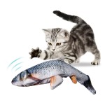 宠物跳动鱼供应商-猫薄荷踢腿扭动互动小猫玩具