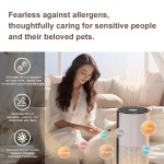 便携空气净化器源头工厂-静音智能HEPA睡眠模式过敏原去除