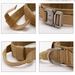 尼龙狗项圈生产厂家-可调重型金属扣带手柄