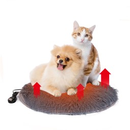 加热宠物垫源头工厂-电热软防水长绒猫狗屋床加热器