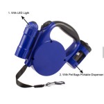 狗牵绳供应商-伸缩便便袋分配器LED灯反光8米