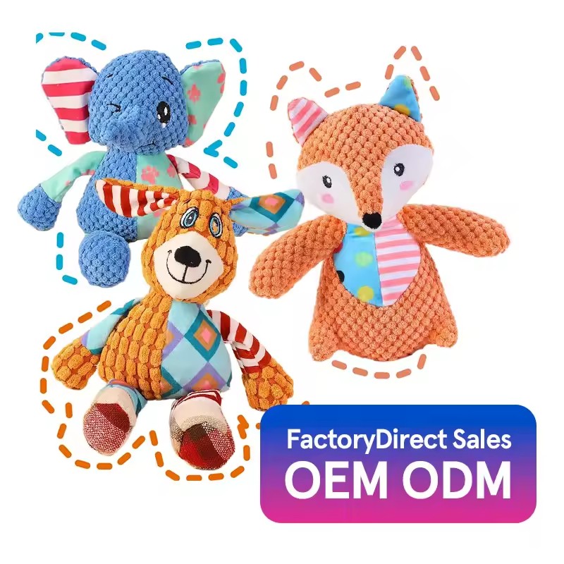 Cartoon Pet Toys Manufacturer - Eco-Friendly Durable Plush Squeaky Chew Interactive
