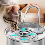 不锈钢猫饮水机源头工厂-3.2L超静音多层过滤批发