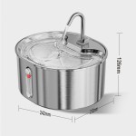 不锈钢猫饮水机源头工厂-3.2L自动超静音泵饮水器