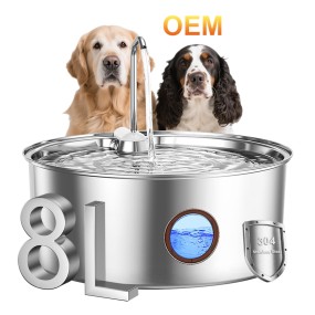 Stainless Steel Dog Fountain Manufacturer - 8L Ultra-Quiet Automatic Pet Water Bowl