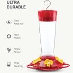 Hummingbird Feeder Supplier - Outdoor Built-in Ant Guard Circular Perch 5 Ports