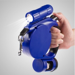 Dog Leash Supplier - Retractable Waste Bag Dispenser LED Light Reflective 8m