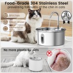 不锈钢猫饮水机源头工厂-3.2L超静音多层过滤批发