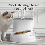 自动猫饮水喂食器供应商-二合一智能不锈钢碗OEM定制