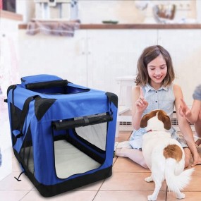 Pet Travel Carrier Supplier - Soft Portable Expandable Kennel Bag Outdoor Cage