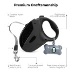 自动狗牵绳源头工厂-伸缩尼龙牵绳带便便袋盒