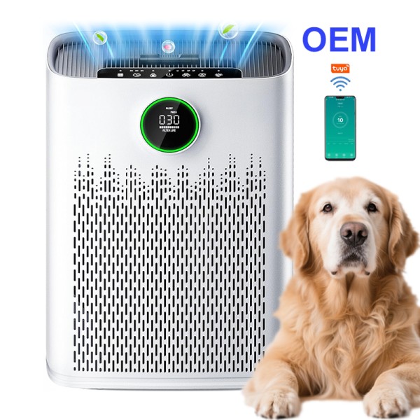 宠物空气净化器源头工厂-HEPA滤网PM2.5显示睡眠模式空气清洁
